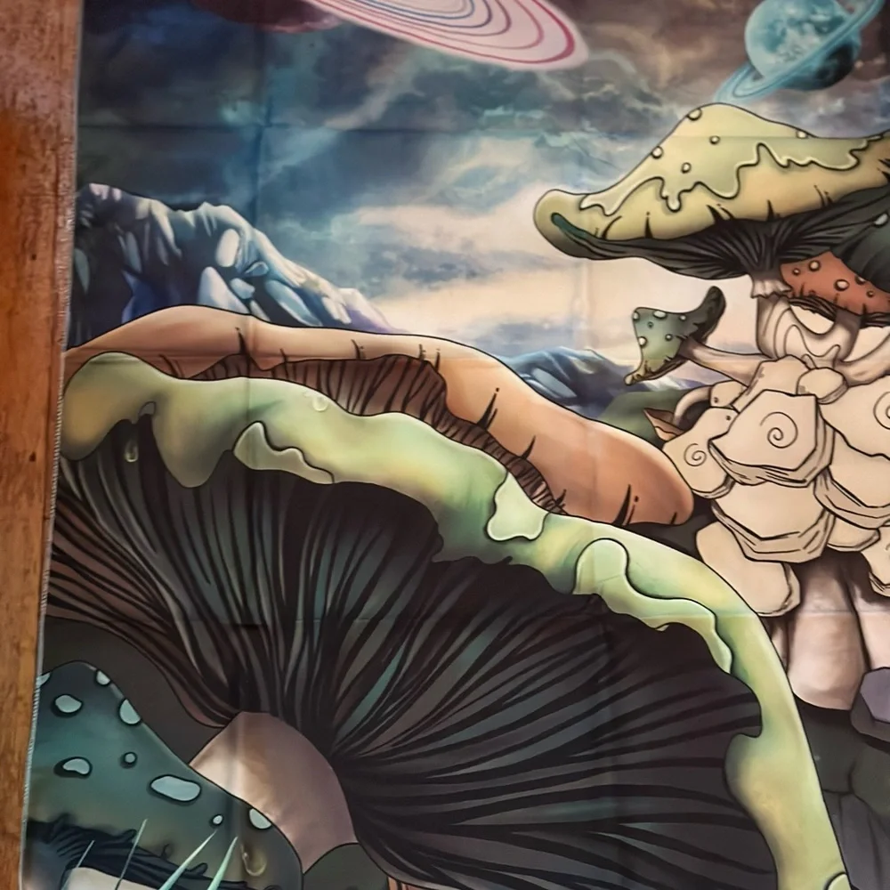 Mystical Mushroom Garden Tapestry - Multicolor